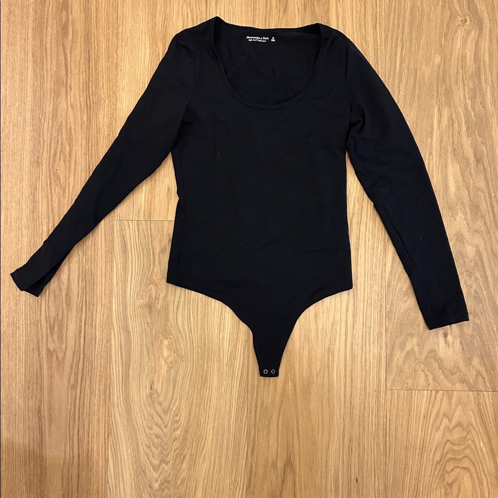 Abercrombie & Fitch Black Long Sleeve Bodysuit